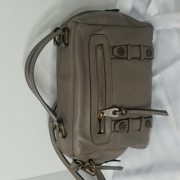 JOELLE HAWKENS LEATHER HANDBAG IN TAUPE - Picture 3 of 8